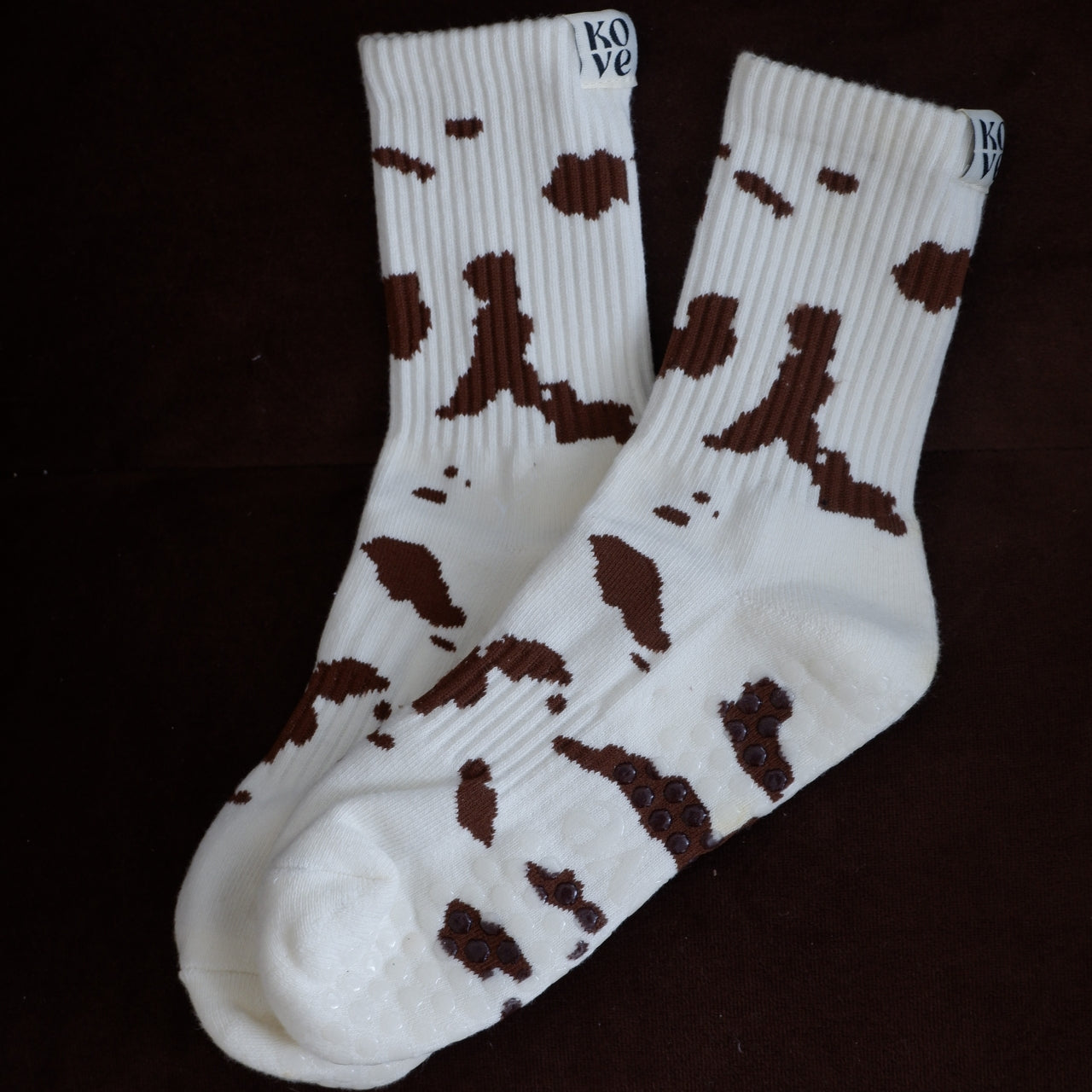 Cow Print - Grip Socks