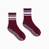 Après Edit - Mulberry Stripe Grip Socks