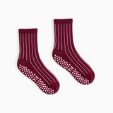 Après Edit - Mulberry Pin Stripe Grip Socks