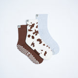 Cow Print - Grip Socks