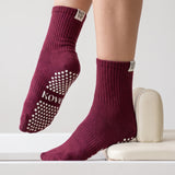 Burgundy - Les Basics Grip Socks