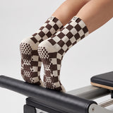 Espresso Check - Grip Socks