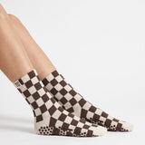 Espresso Check - Grip Socks