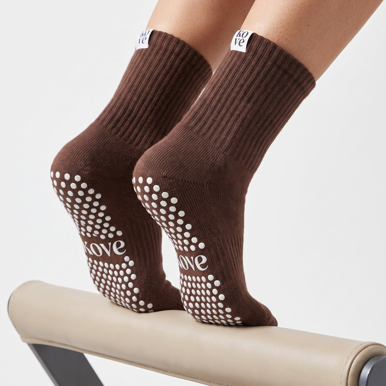 Espresso - Les Basics Grip Socks