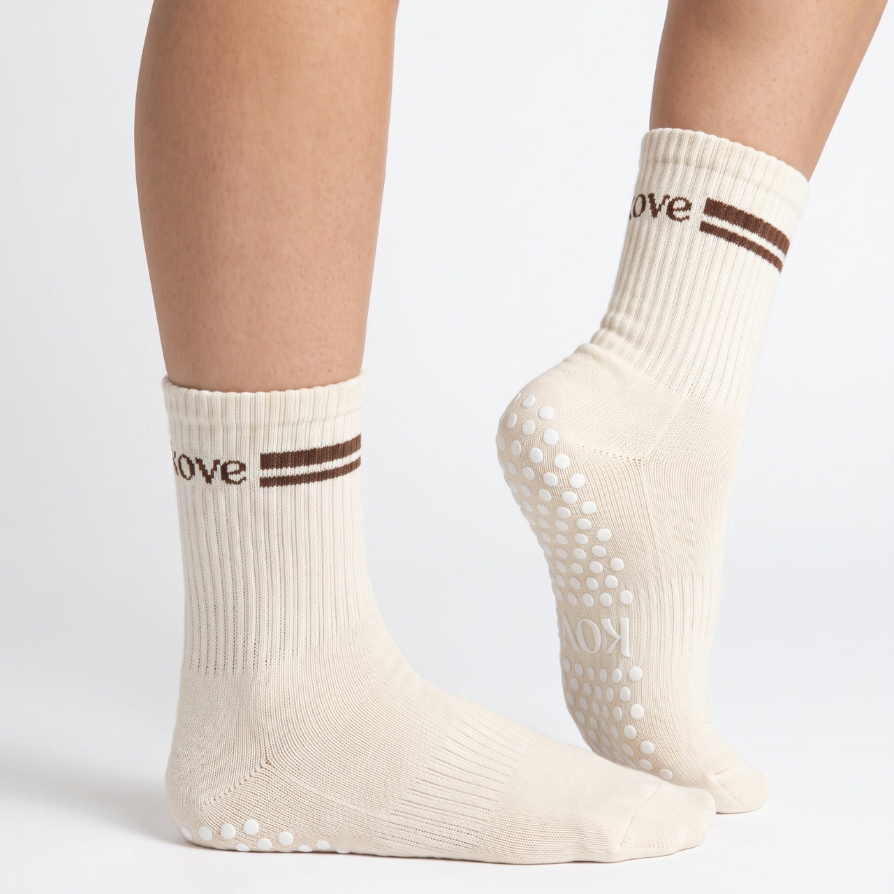 Espresso - Vintage Grip Socks