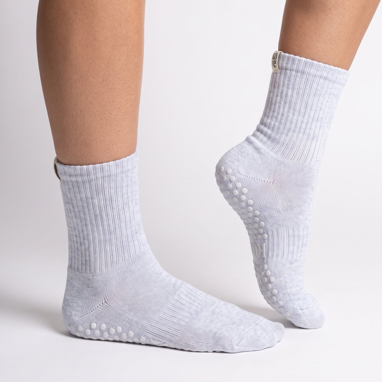 Grey Melange  - Les Basics Grip Socks