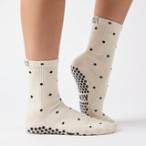 Black White Polka Dot - Grip Socks