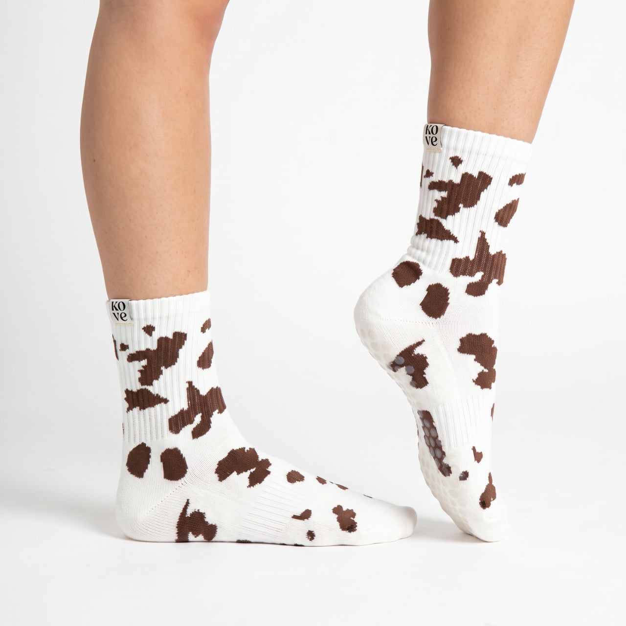Cow Print - Grip Socks