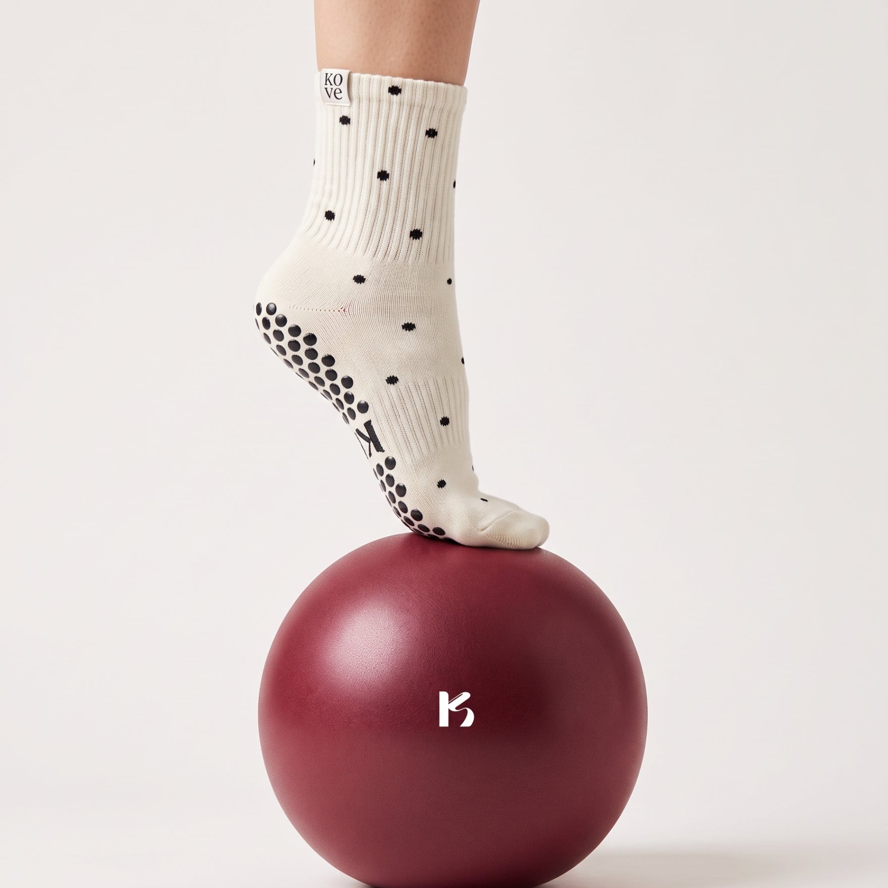 Black White Polka Dot - Grip Socks