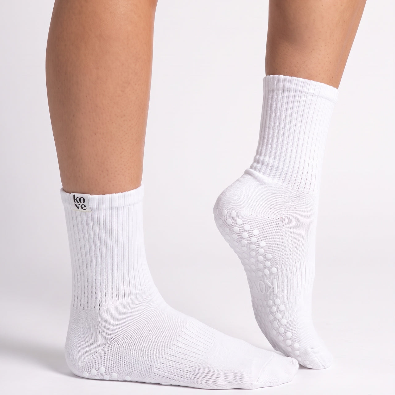 White - Les Basics Grip Socks
